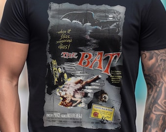 Classic Horror Movie Poster T-Shirt - The Bat 1959 Vincent Price Fan Apparel