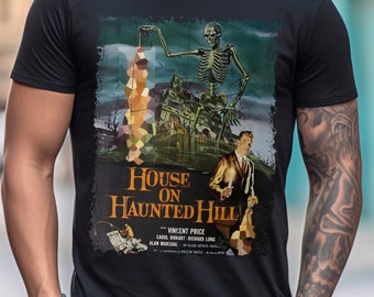 House on Haunted Hill Movie Poster T-Shirt: Vincent Price Horror Film