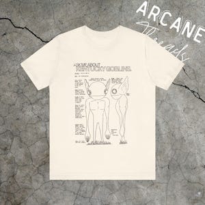 Kentucky Goblins Shirt, Unisex Jersey T-Shirt, Alien Cryptid UFO Bigfoot Goblincore Geschenk, Kryptozoologie Liebhaber Natural