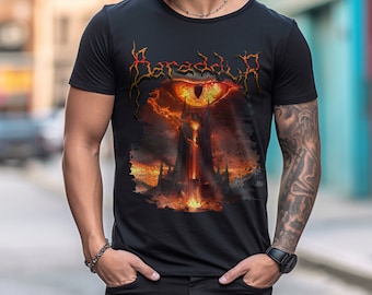 Heresiek Eye of Sauron Black T-Shirt - Fantasy Graphic Tee