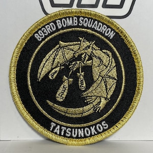 893rd Bomb Squadron - Tatsunokos Embroidered Patch [Kiryu Coco / Hololive]