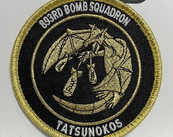 893rd Bomb Squadron - Tatsunokos Embroidered Patch [Kiryu Coco / Hololive]