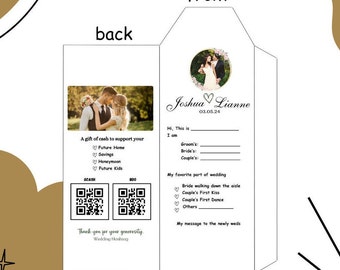 Wedding Money Envelope Template | Editable in Canva | Eight Designs included