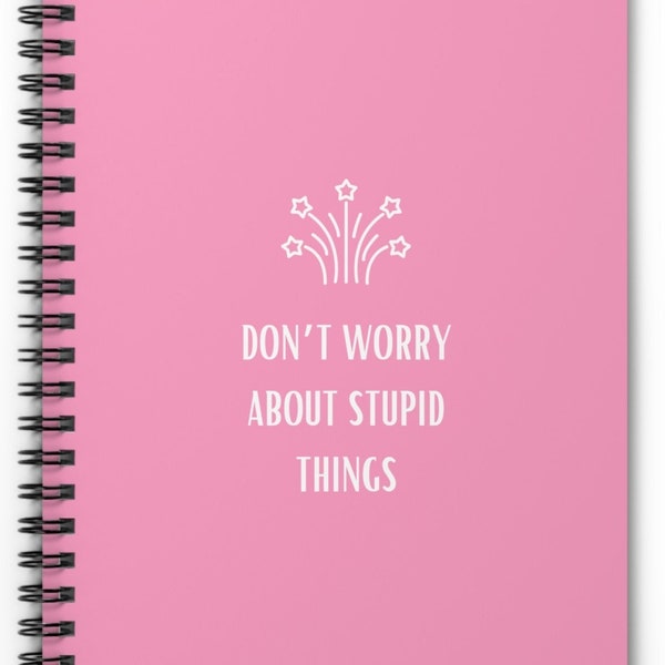 Mind Relax Positive Journaling | Pink Diary | Don't Worry Spiral Notebook - Ruled Line