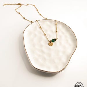 Gold plated leaf necklace