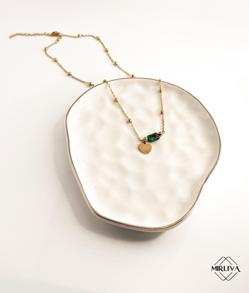 Gold plated leaf necklace