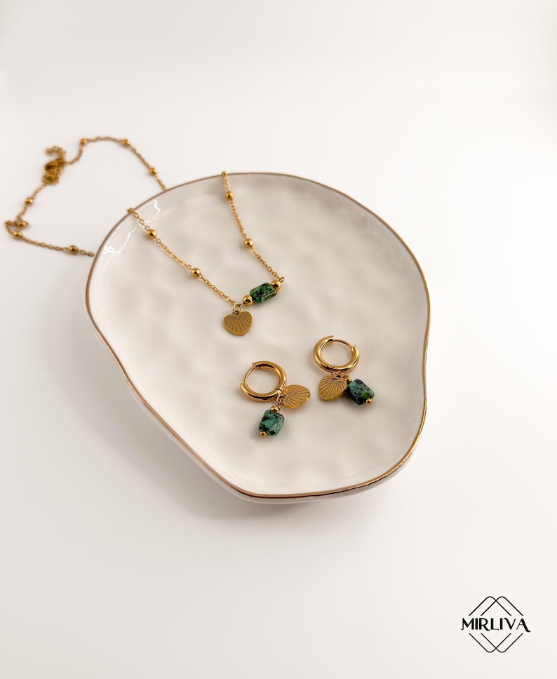 Leaf jewelry set