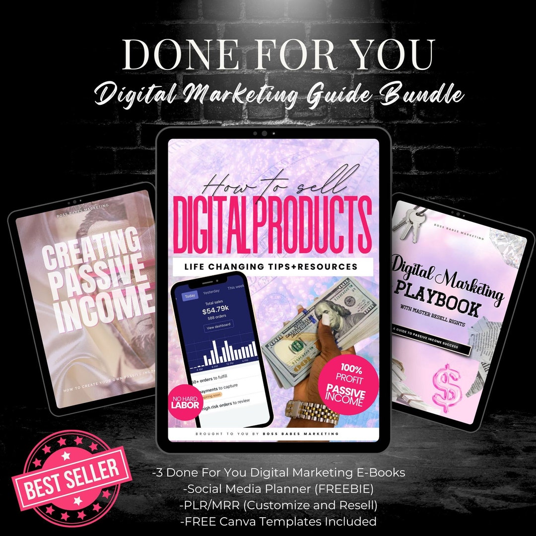 Done for You Digital Marketing Bundle MRR PLR Resell Rights E-BOOK - Etsy
