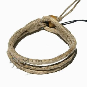 Simple and Stylish! Three Strands Hemp Bracelet or Anklet