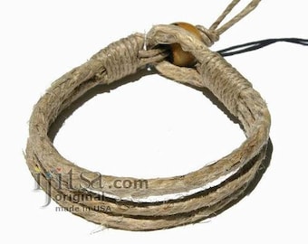 Simple and Stylish! Three Strands Hemp Bracelet or Anklet