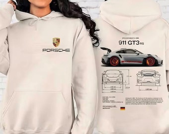 Sweat à capuche unisexe Porsche 911 GT3 RS, sweat à capuche pour amateur de voitures, cadeau pour lui/elle