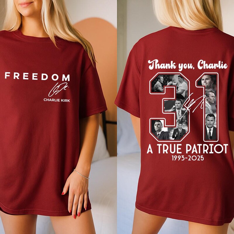 thumbnail image 2 of Legend Charlie Kirk Short Sleeve T-Shirt Justice For Charlie 2 of 12