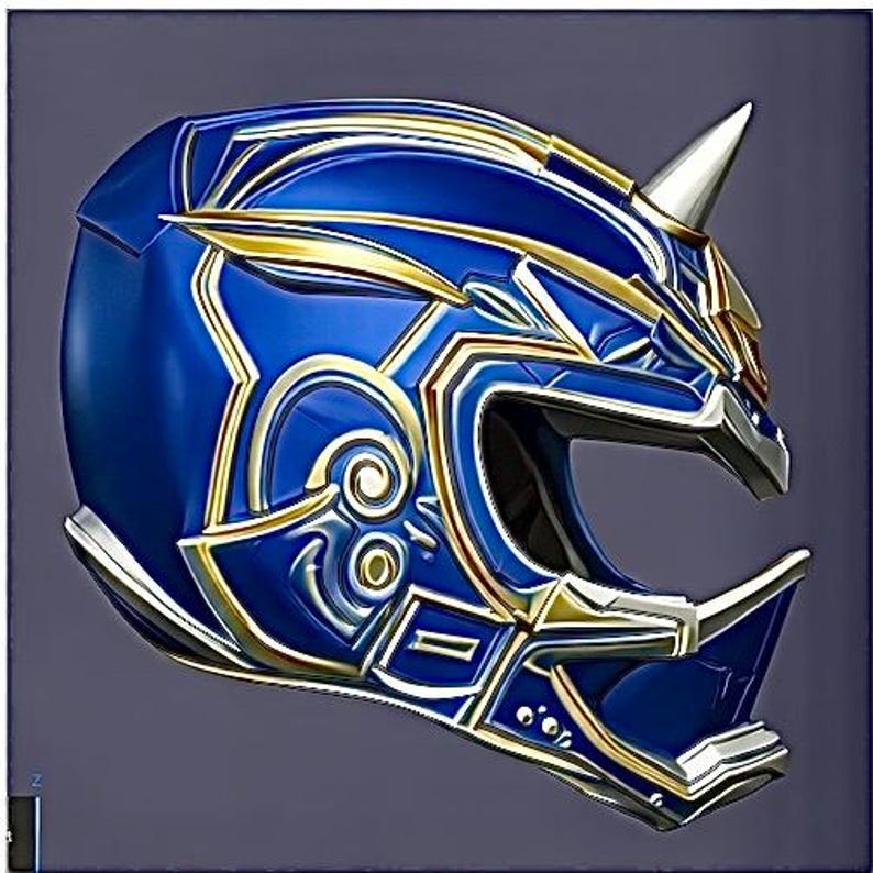Blue Power Ranger Style Helmet - Etsy