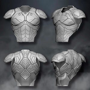 v1 Solo archivo 3D de armadura de héroe
