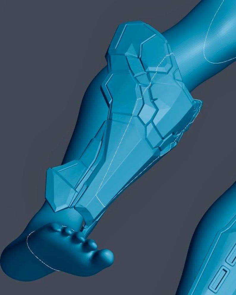 Sci-fi Tech Shin Guard Armor - Etsy