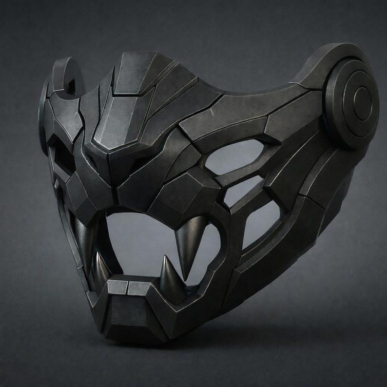 Panther Samurai Mempo Face Mask - Etsy