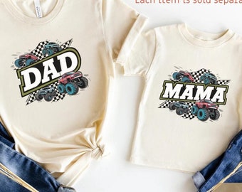 monster truck mama and dad matching sweatshirts birthday matching outfits mommy and daddy hoodie monster trucks lovers sweatshirt