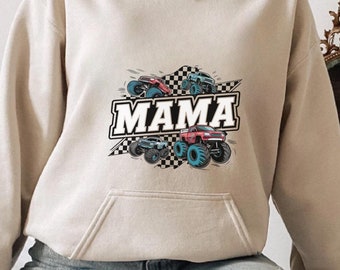 monster truck mama and dad matching sweatshirts birthday matching outfits mommy and daddy hoodie monster trucks lovers sweatshirt