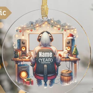 Gaming Ornament Personalized Gamer Christmas Ornament Custom Name Ornament for Gamers Video Game Holiday Gift Gamer Tree Decoration