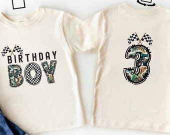 Monster Truck Birthday Boy Family Matching Shirts Custom Birthday Party Shirts Monster Truck Theme Outfit Personalized Family Birthday Shirt