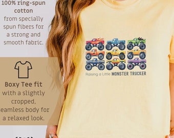 Comfort Colors Monster Truck Mama Boxy tee Boy Mama Shirt Monster Truck Shirt Boy Birthday Party Shirt New Mom Boy Baby shower Gift