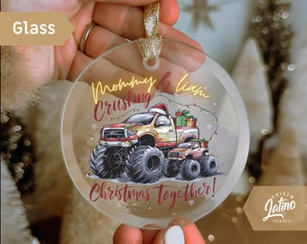 Monster Truck Christmas Ornament, Personalized Christmas Ornament, Monster car, watercolor,  Kids Ornament, Christmas Keepsake, Boy Ornament
