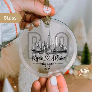 Engaged Christmas Ornament, Engaged Acrylic Ornament, We&#39;re Engaged Christmas Ornament, She Said Yes Christmas Ornament, Engagement Gift