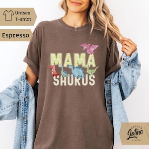 Comfort Colors MamaSaurus DadaSaurus Tees Matching Family Dinosaur Birthday Shirts Kids Dino Tee Mommy and Me Family Tees Mom Dad Dino Tees