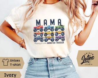 Comfort Colors Monster Truck Mama Shirt Boy Mama Shirt Monster Truck Shirt Boy Birthday Party Shirt New Mom Boy Baby shower Gift