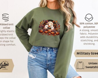 Funny Plant Ghost sweatshirt, Halloween Plant Lady Shirt, Plant Lover Gift, Ghost Crewneck Sweatshirt, Spooky Gardener SweatShirt