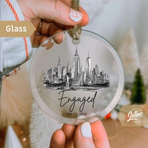 Engaged Christmas Ornament, Engaged Acrylic Ornament, We&#39;re Engaged Christmas Ornament, She Said Yes Christmas Ornament, Engagement Gift