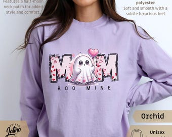 Comfort Colors Boo Mine Sweatshirt Ghost matching shirt Valentines Day Hoodie Cozy Heart Ghost Crewneck Valentines Day shirt Heart Pullover
