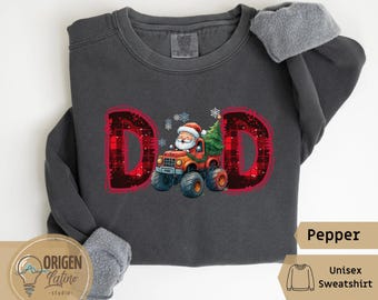 monster truck lover son and mama matching sweatshirts christmas outfits daddy and boy shirts monster trucks lovers matching shirts santa
