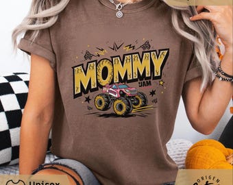 Comfort Colors Monster Truck Mama Shirt Boy Mama Shirt Monster Truck Shirt Boy Birthday Party Shirt New Mom Boy Baby shower Gift