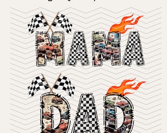 PNG Monster Truck daddy and Mama fire Monster Truck digital file PNG New Mom Boy Baby shower Gift instant download