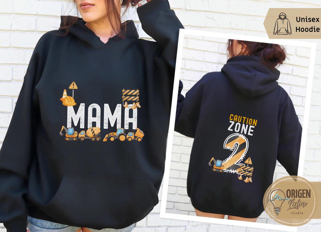 Two and Digging It Construction Crew Hoodie Matching Birthday Shirt Dad ...