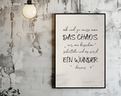 Poster Chaos und Wunder | Kunstdruck | Spruch | Typo-Poster