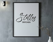 Poster Toilette WC Poster Badezimmer witzig: Stilles Örtchen