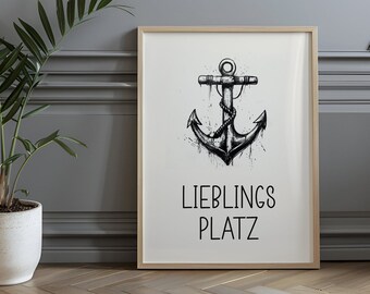 Poster favorite place | Type | Art print | Image | Typography | Anchor | favorite place