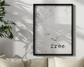 Poster für Wohnzimmer | Poster Freiheit | Poster "Free"