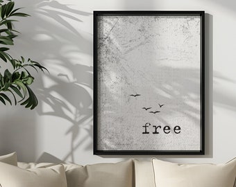 Poster for living room | Poster Freedom | Poster "Free"