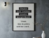 Poster: Heute ist leider nicht aufgeräumt