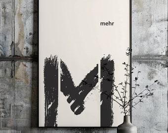 Poster with letter M | Typo poster | Art print | Typography | Saying