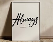 Poster Always personalisiert | Typo | Kunstdruck | Bild | Typografie | Liebe | Geschenk