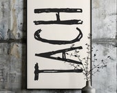 TACH Poster – Norddeutscher Humor als Typografie Wandbild | Minimalistisch & Lustig