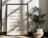 Motivationsspruch Poster, Inspirierende Wanddeko, Achtsamkeit Druck