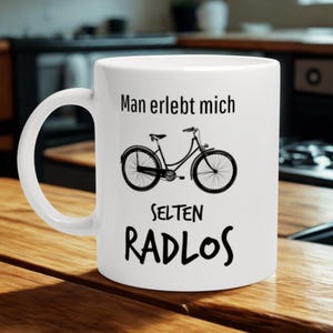 Mug gift cyclist colleague friend bicycle | You rarely see me without a bike