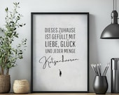 Spruch Poster Geschenk für Tier Freunde Wand Deko Familie Hund Katze Poster Tierliebhaber Geschenk Katze