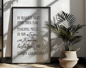 Motivations Poster Spruch, Inspirierendes Wandbild, Achtsamkeit Druck