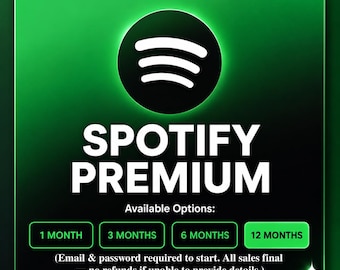 Spotify-abonnement van 1 maand | Reclamevrij, offline luisteren, Spotify Premium (LEES DE BESCHRIJVING.)